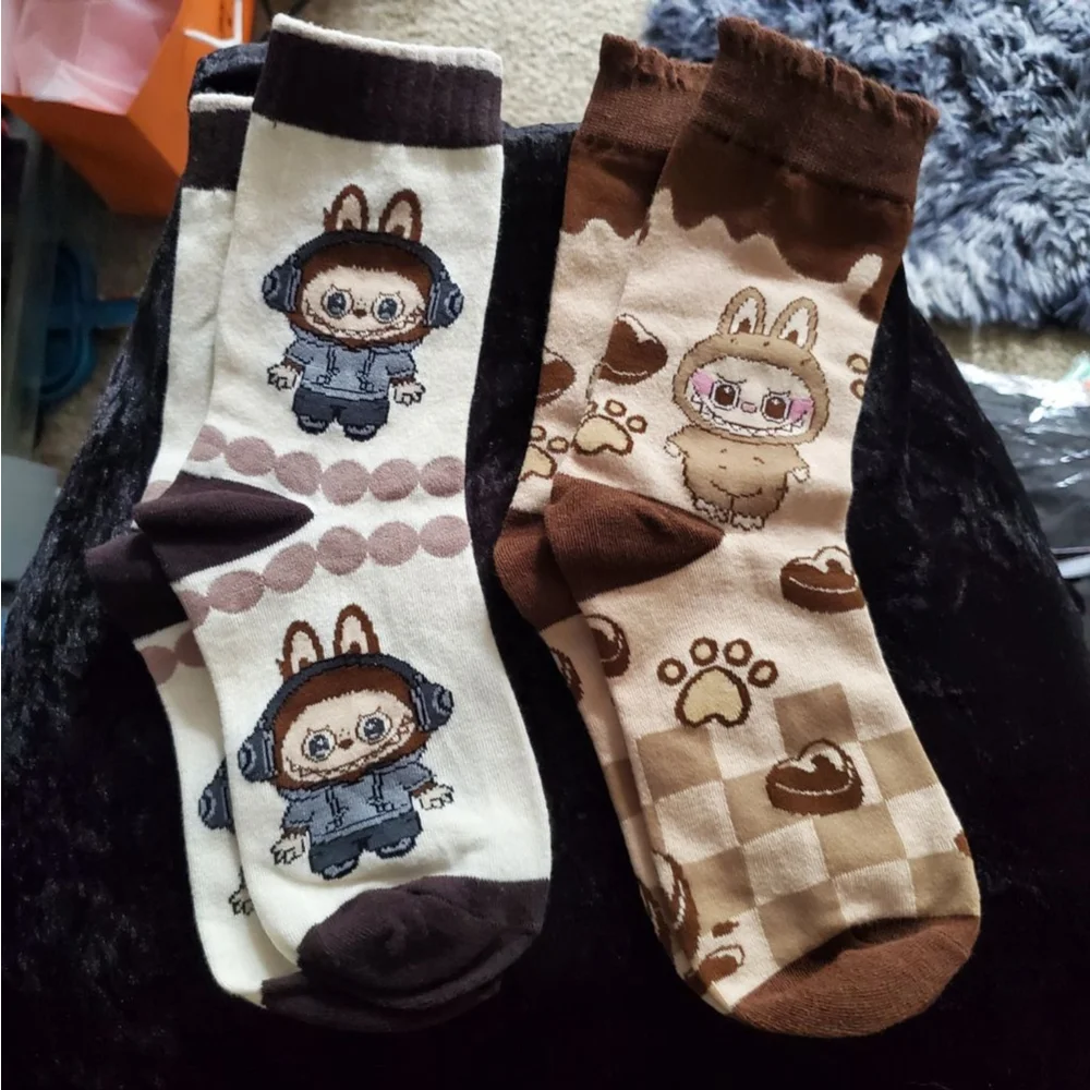 2 pair of Unisex Labubu socks